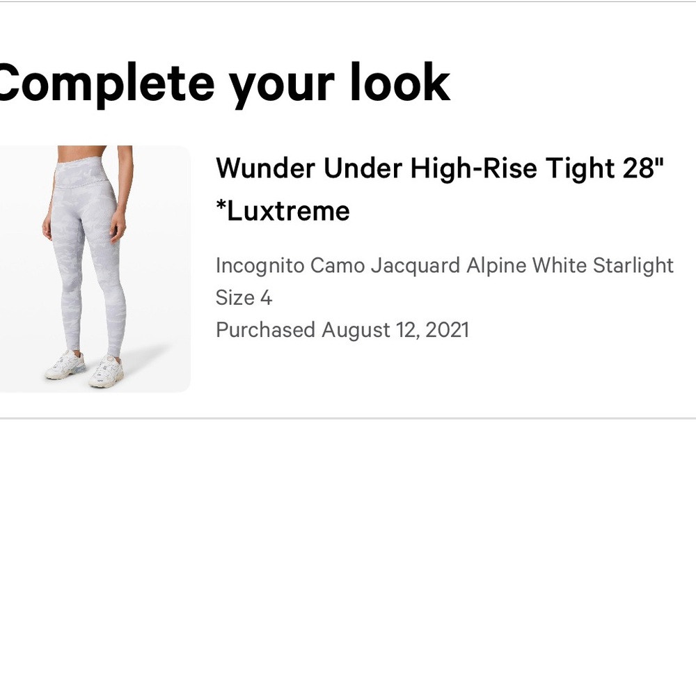 Lululemon Wunder Under High-Rise Tight 28"